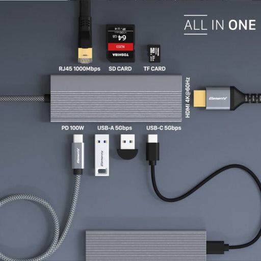 Macfixit USB - C 8 - in - 1 Multiport Adapter - Macfixit Australia