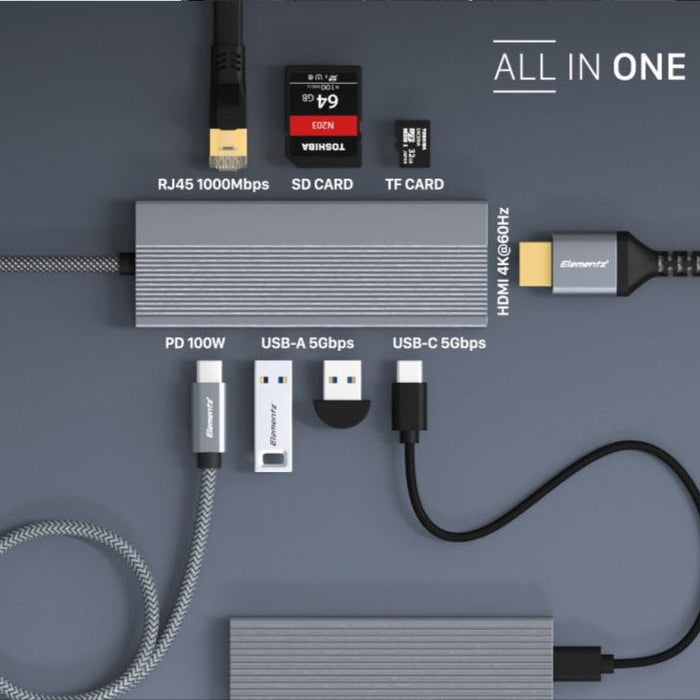 Macfixit USB - C 8 - in - 1 Multiport Adapter - Macfixit Australia