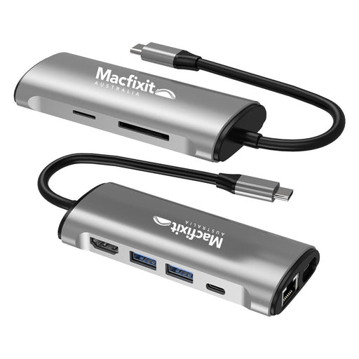 Macfixit USB - C 8 - in - 1 Pro Multiport Adapter - Macfixit Australia