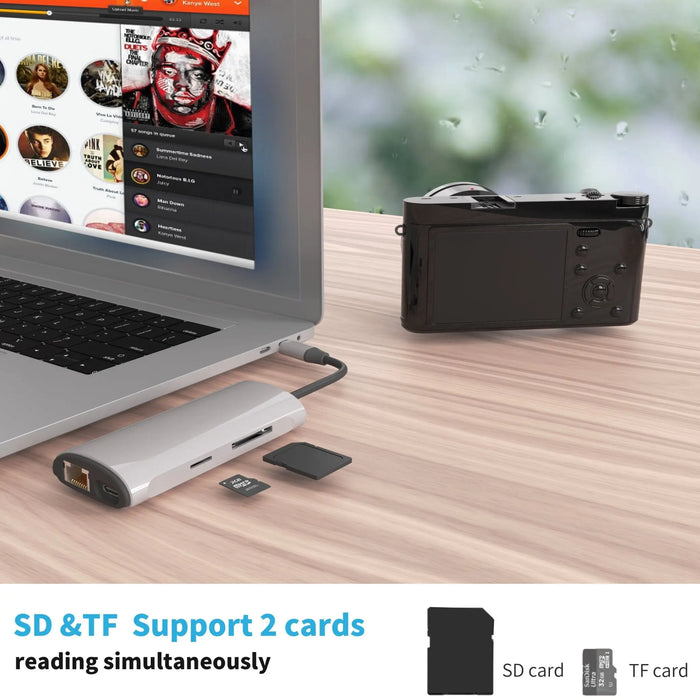 Macfixit USB - C 8 - in - 1 Pro Multiport Adapter - Macfixit Australia