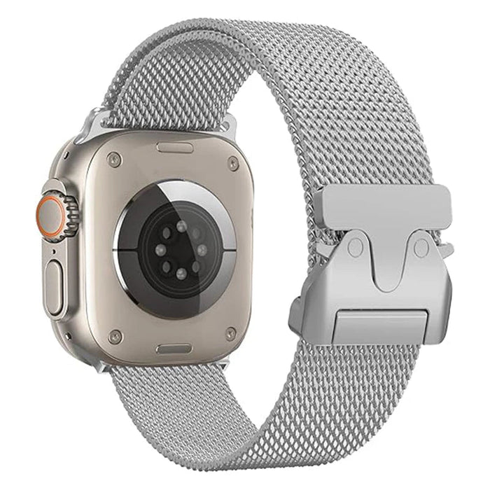 Milanese Loop Band For Apple Watch - Silver - Macfixit Australia