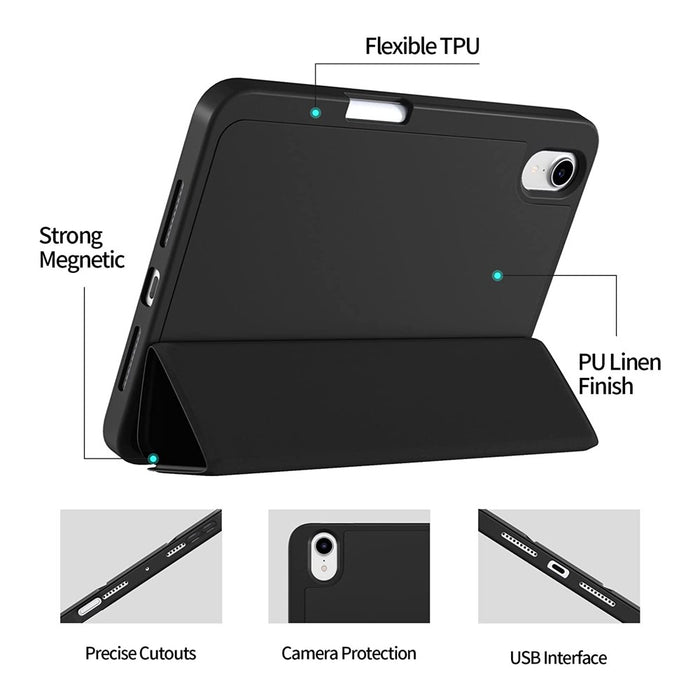 Soft TPU Folio Case for iPad mini 6 (2021) with Pencil Slot