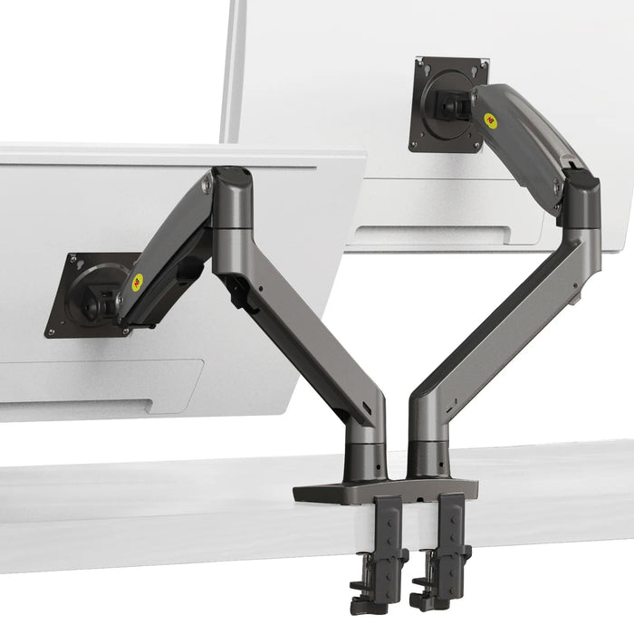 NB North Bayou - G75 Dual Screen Desktop Monitor Stand Mount, 3-12kg per arm, 22"-32" Double Monitor Arms - Macfixit Australia