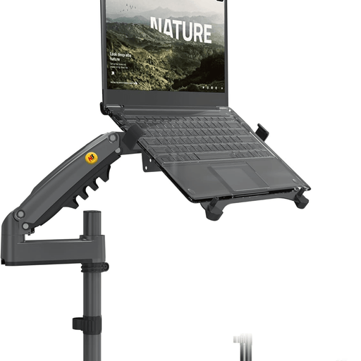 NB North Bayou H100 - FP Laptop & Monitor Desk Mount – For 10"–17" Laptops or 17"–30" Monitors (Up to 9kg) – Grey Black - Macfixit Australia