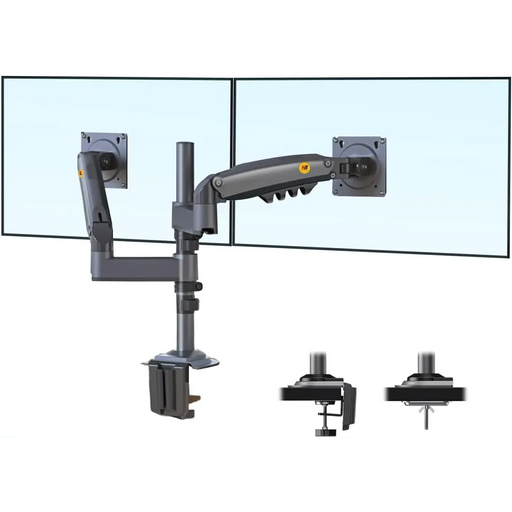 NB North Bayou H180 Dual Monitor Gas Spring Desk Mount – For 17" to 27" Monitors (2kg–9kg per Arm) - Macfixit Australia