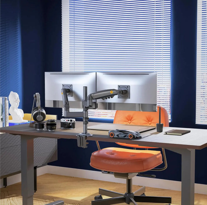 NB North Bayou H180 Dual Monitor Gas Spring Desk Mount – For 17" to 27" Monitors (2kg–9kg per Arm) - Macfixit Australia