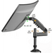 NB North Bayou Long Arm Gas Spring Monitor Desk Mount – For 17" to 35" Monitors - Macfixit Australia