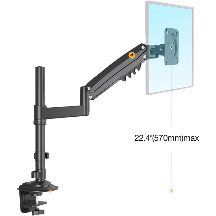 NB North Bayou Long Arm Gas Spring Monitor Desk Mount – For 17" to 35" Monitors - Macfixit Australia