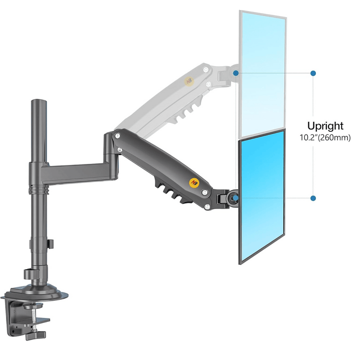NB North Bayou Long Arm Gas Spring Monitor Desk Mount – For 17" to 35" Monitors - Macfixit Australia