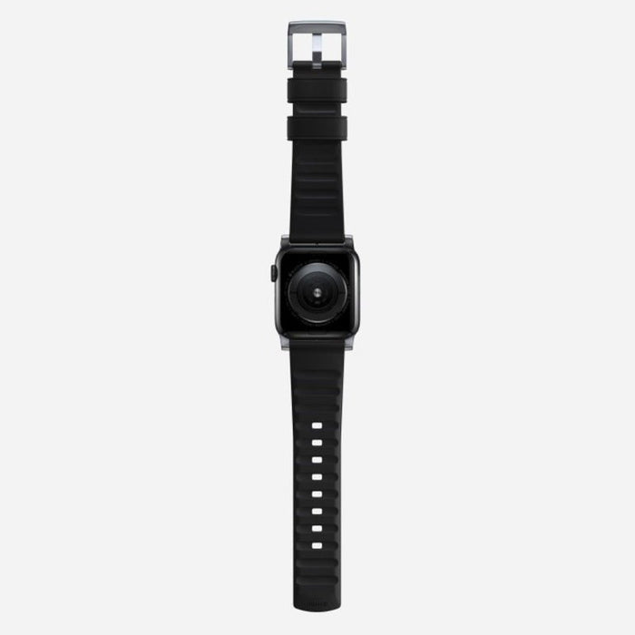 NOMAD Active Band Pro – Black (Silver Hardware) | Apple Watch (38–41mm) - Macfixit Australia