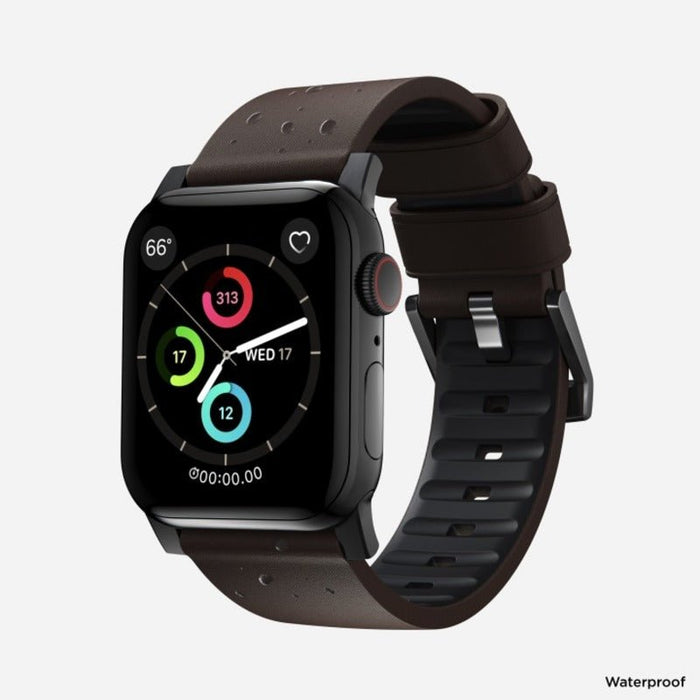 NOMAD Active Band Pro – Brown (Black Hardware) | Apple Watch (38–41mm) - Macfixit Australia