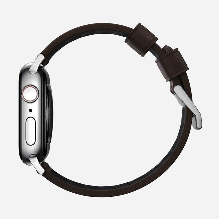 NOMAD Active Band Pro – Brown (Silver Hardware) | Apple Watch (38–41mm) - Macfixit Australia