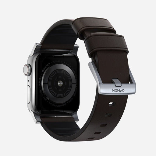 NOMAD Active Band Pro – Brown (Silver Hardware) | Apple Watch (38–41mm) - Macfixit Australia