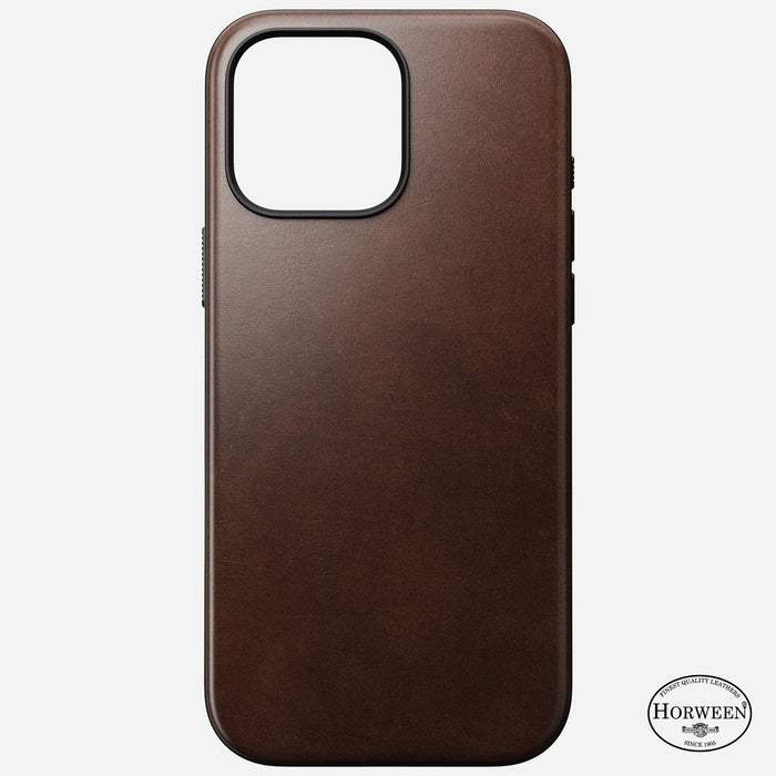 NOMAD Modern Leather Case – iPhone 16 Pro – Brown (Horween Leather)
