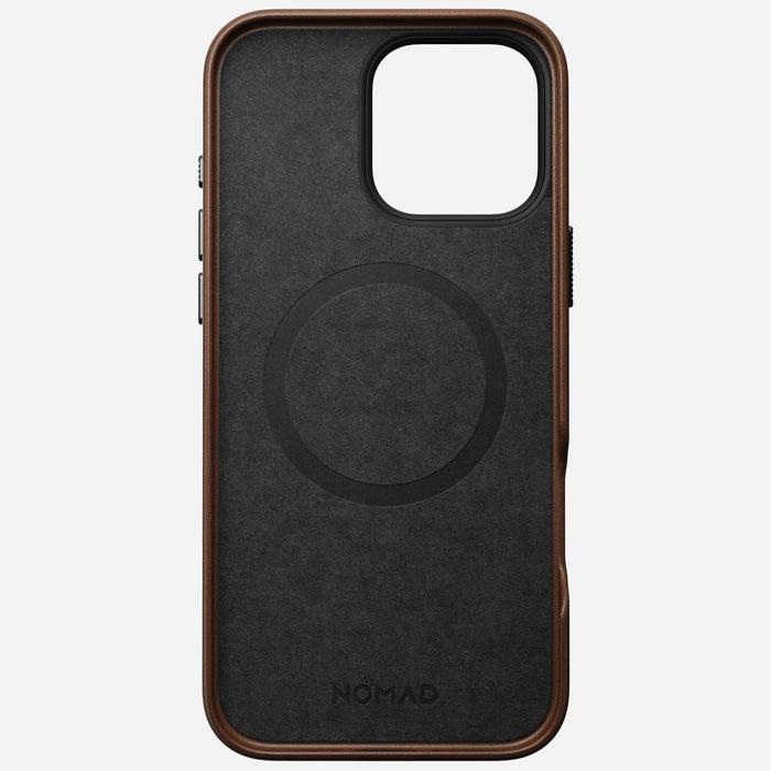 NOMAD Traditional Leather Case – iPhone 16 Pro – Brown