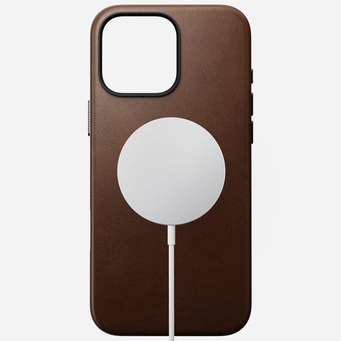 NOMAD Traditional Leather Case – iPhone 16 Pro – Brown