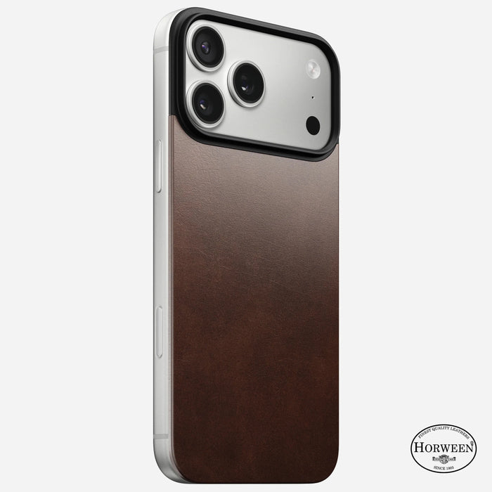Nomad - Magnetic Leather Back - iPhone 17 Pro - Brown - Macfixit Australia
