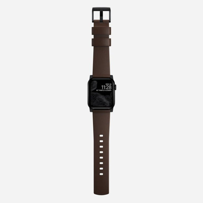 NOMAD Modern Band – Brown (Black Hardware) | Apple Watch (42–46mm / Ultra) - Macfixit Australia