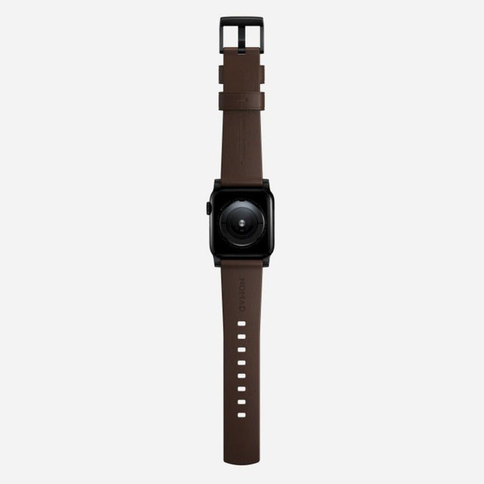 NOMAD Modern Band – Brown (Black Hardware) | Apple Watch (42–46mm / Ultra) - Macfixit Australia