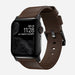 NOMAD Modern Band – Brown (Black Hardware) | Apple Watch (42–46mm / Ultra) - Macfixit Australia