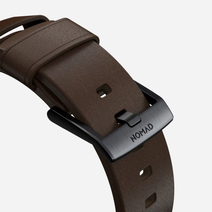 NOMAD Modern Band – Brown (Black Hardware) | Apple Watch (42–46mm / Ultra) - Macfixit Australia