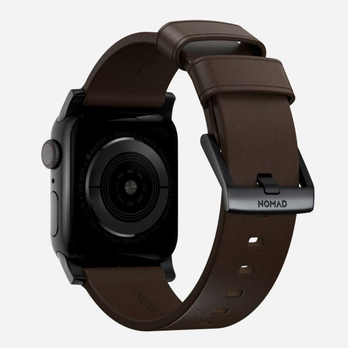 NOMAD Modern Band – Brown (Black Hardware) | Apple Watch (42–46mm / Ultra) - Macfixit Australia