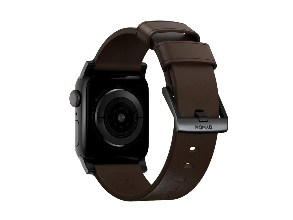 NOMAD Modern Band – Brown Horween Leather (Black Hardware) | Apple Watch (40–42mm) - Macfixit Australia