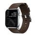 NOMAD Modern Band – Brown Horween Leather (Silver Hardware) | Apple Watch (44–46mm / Ultra) - Macfixit Australia