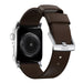 NOMAD Modern Band – Brown Horween Leather (Silver Hardware) | Apple Watch (44–46mm / Ultra) - Macfixit Australia