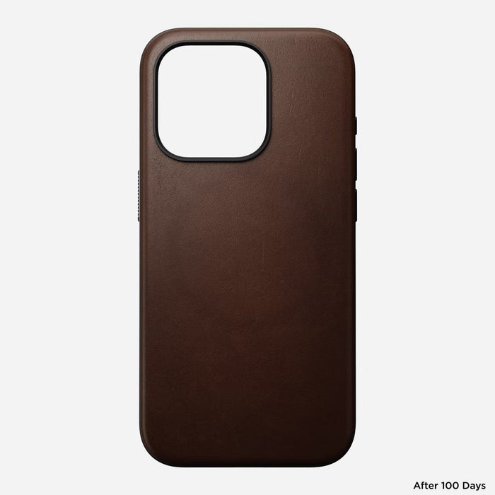 Nomad - Modern Leather Case - iPhone 15 Pro - Brown - Macfixit Australia