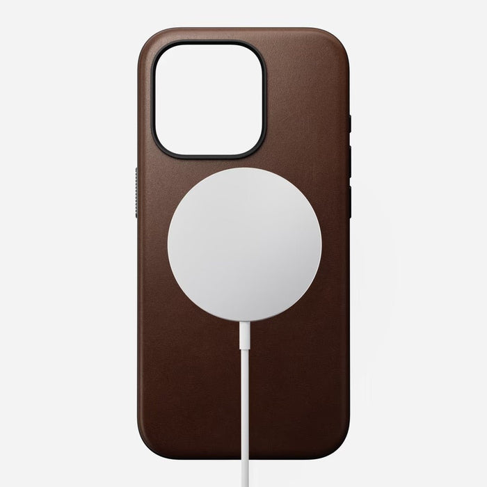 Nomad - Modern Leather Case - iPhone 15 Pro - Brown - Macfixit Australia