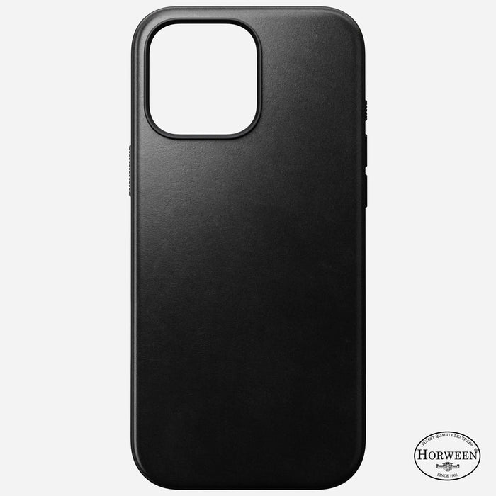 NOMAD Modern Leather Case – iPhone 16 Pro – Black (Horween Leather) - Macfixit Australia