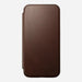 Nomad - Modern Leather Folio Case - iPhone 15 Pro - Brown - Macfixit Australia