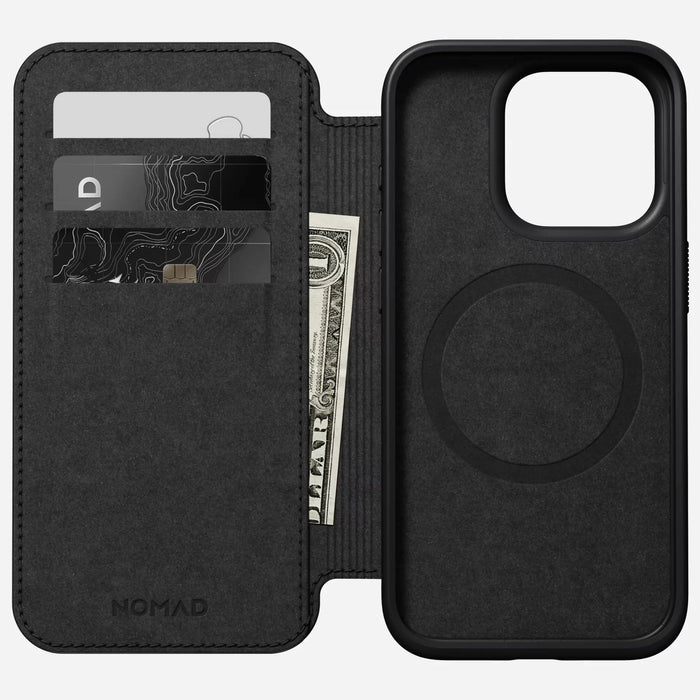 Nomad - Modern Leather Folio Case - iPhone 15 Pro - English Tan - Macfixit Australia