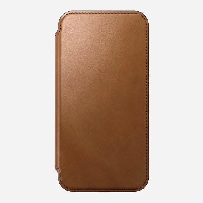 Nomad - Modern Leather Folio Case - iPhone 15 Pro - English Tan - Macfixit Australia