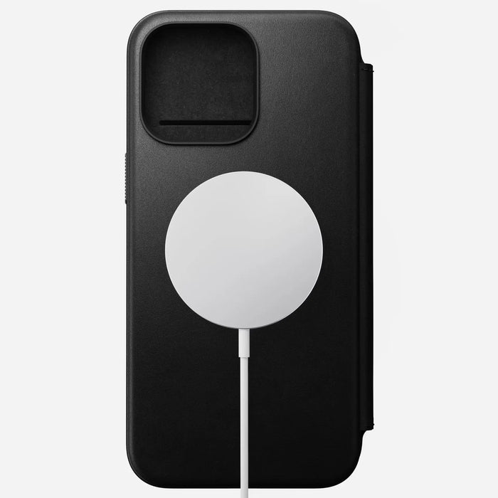 Nomad - Modern Leather Folio Case - iPhone 15 Pro Max - Black - Macfixit Australia