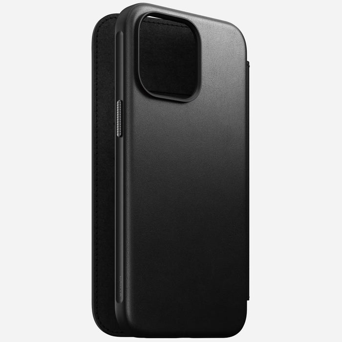 Nomad - Modern Leather Folio Case - iPhone 15 Pro Max - Black - Macfixit Australia