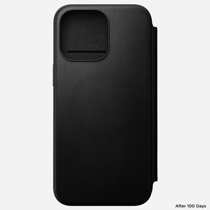 Nomad - Modern Leather Folio Case - iPhone 15 Pro Max - Black - Macfixit Australia