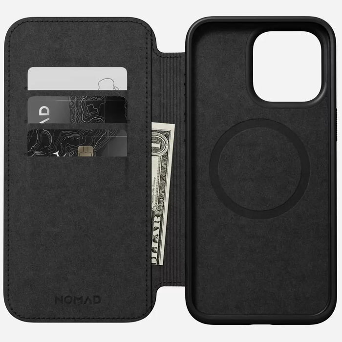 Nomad - Modern Leather Folio Case - iPhone 15 Pro Max - Brown - Macfixit Australia