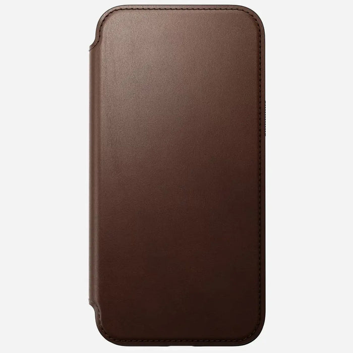 Nomad - Modern Leather Folio Case - iPhone 15 Pro Max - Brown - Macfixit Australia