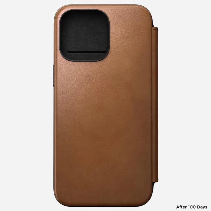 Nomad - Modern Leather Folio Case - iPhone 15 Pro Max - English Tan - Macfixit Australia
