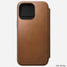 Nomad - Modern Leather Folio Case - iPhone 15 Pro Max - English Tan - Macfixit Australia