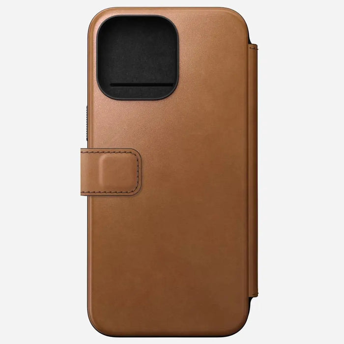 Nomad - Modern Leather Folio Case - iPhone 15 Pro Max - English Tan - Macfixit Australia