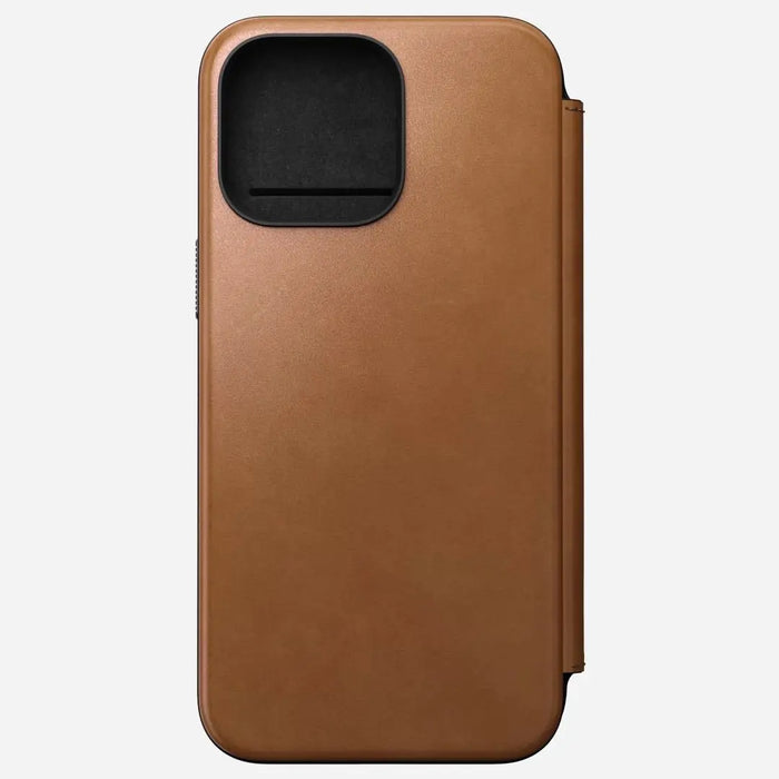 Nomad - Modern Leather Folio Case - iPhone 15 Pro Max - English Tan - Macfixit Australia