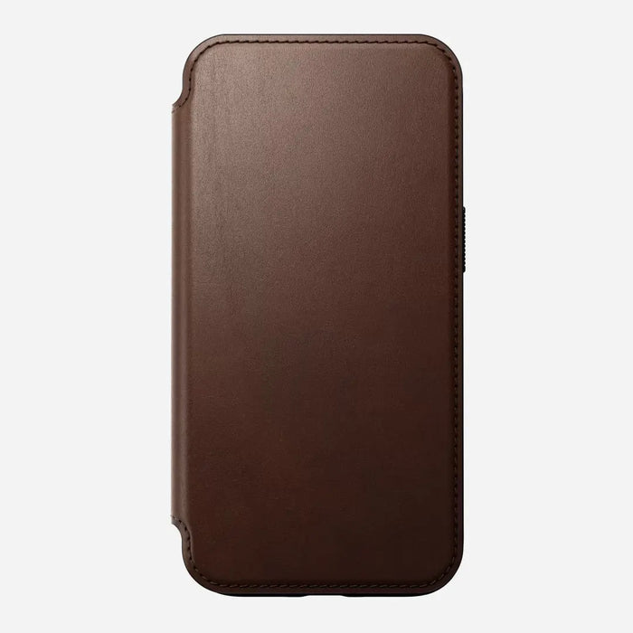 Nomad - Modern Leather Folio - iPhone 15 - Brown - Macfixit Australia