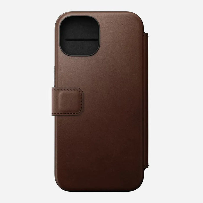 Nomad - Modern Leather Folio - iPhone 15 - Brown - Macfixit Australia