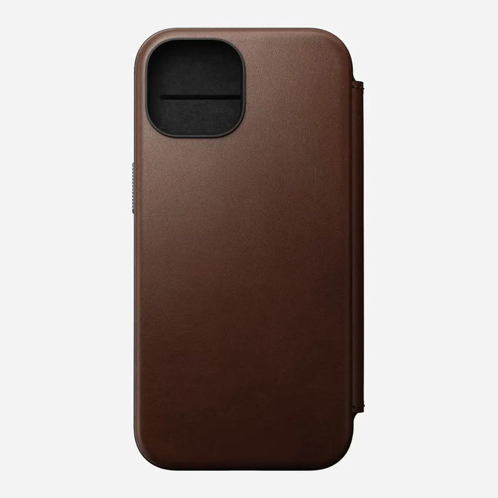 Nomad - Modern Leather Folio - iPhone 15 - Brown - Macfixit Australia