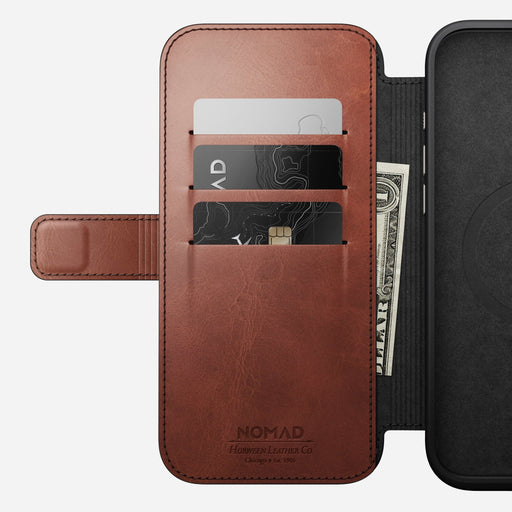 NOMAD Modern Leather Folio – iPhone 16 Pro – Olde Dublin (Horween Leather) - Macfixit Australia