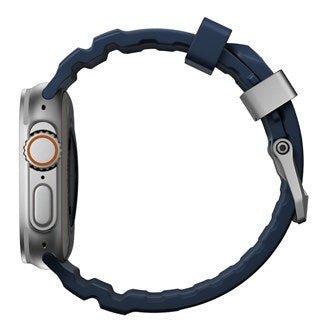 Nomad - Rocky Point Band for Apple Watch 46/49mm - Atlantic Blue - Natural Titanium Hardware - Macfixit Australia