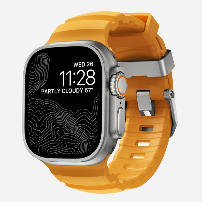 Nomad Rocky Point Band – Sol Yellow (Natural Hardware) | Apple Watch 42–46mm / Ultra - Macfixit Australia